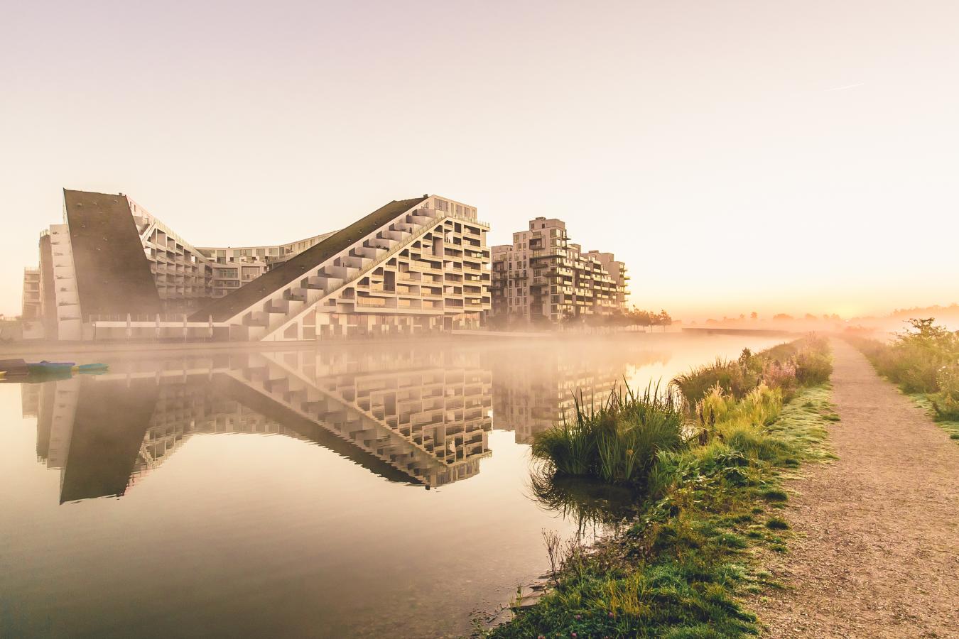 8TALLET building and Kalvebod Fælled in Copenhagen