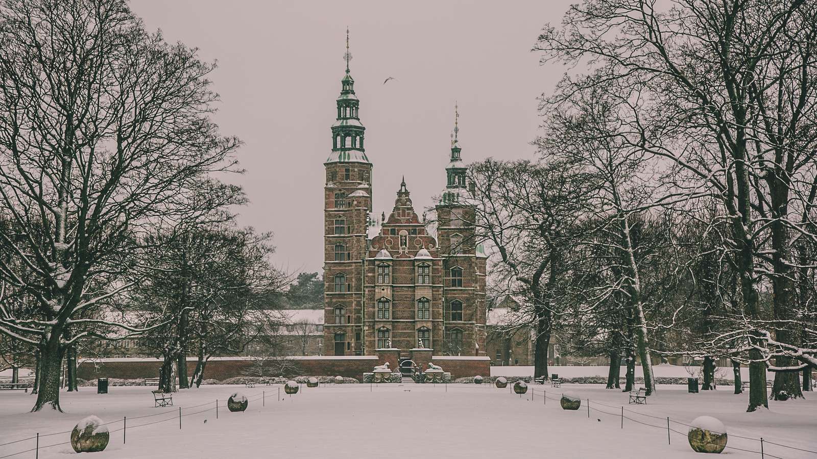 Copenhagen's Rosenborg Castle in winter