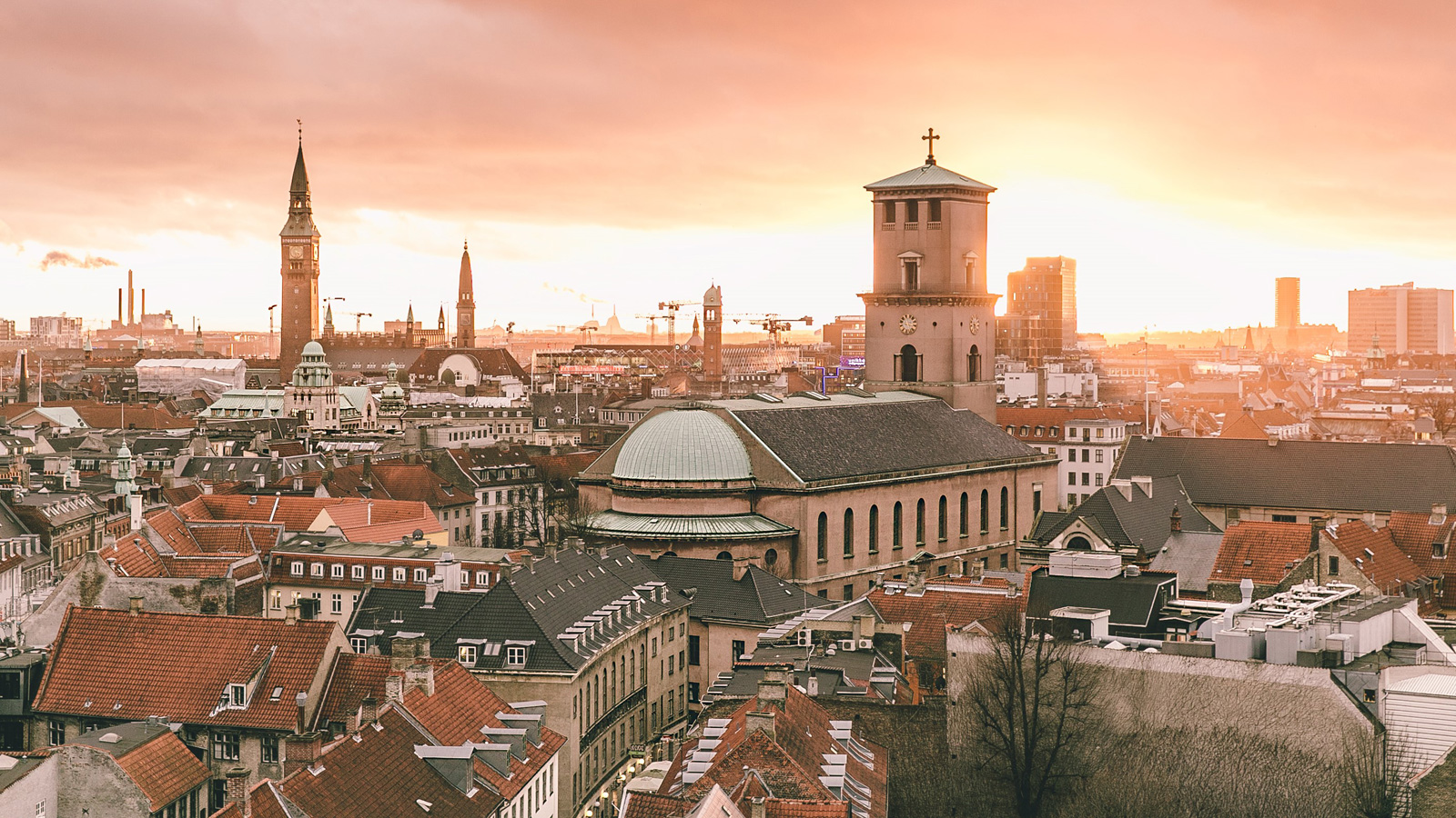 Copenhagen city center overview