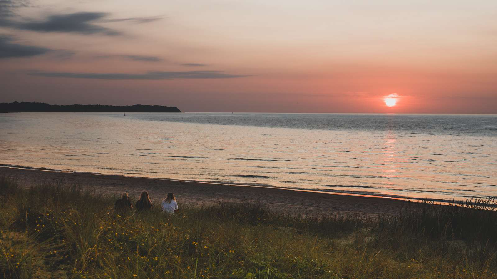Beautiful sandy beaches in North Sealand 