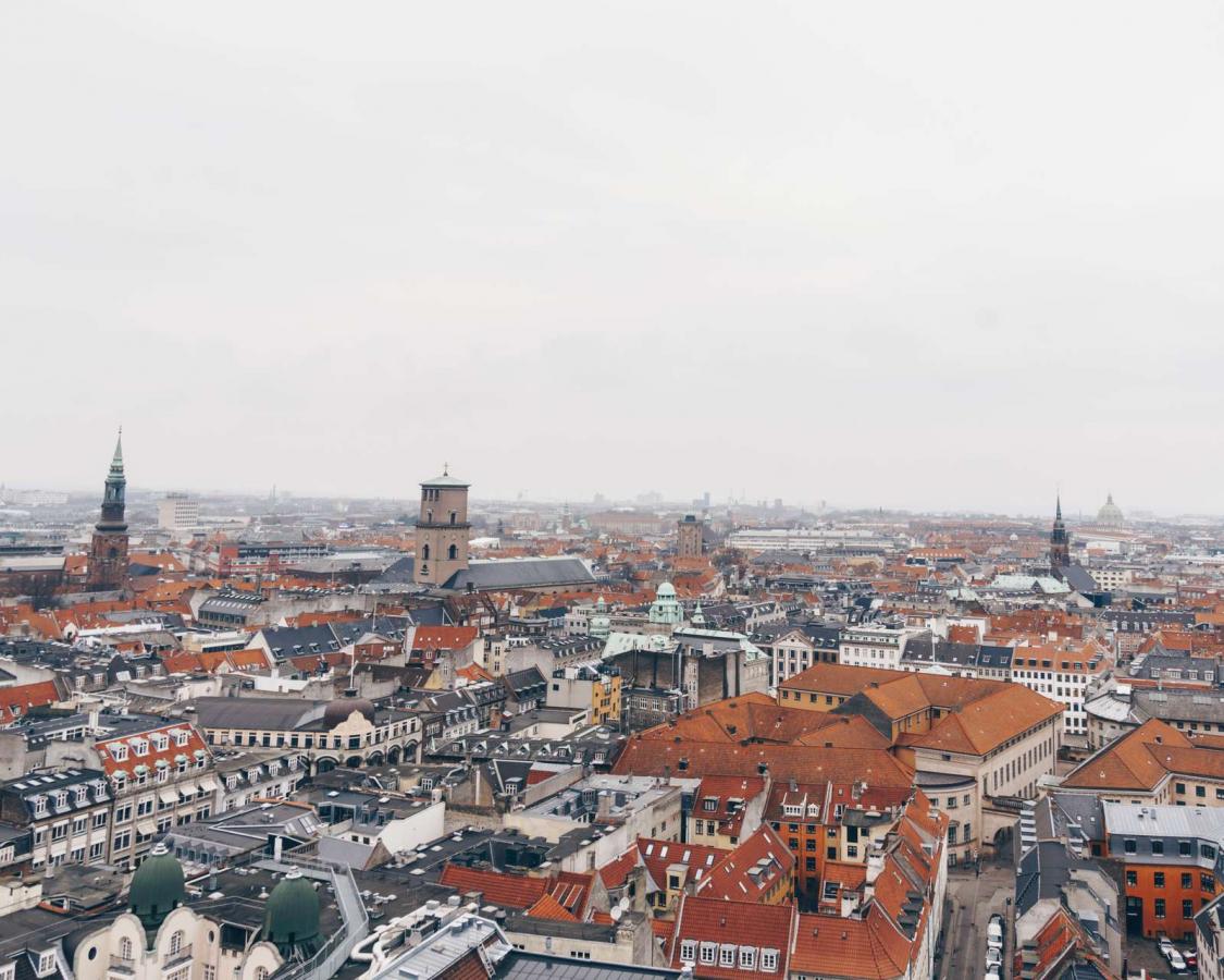 Copenhagen city center from above