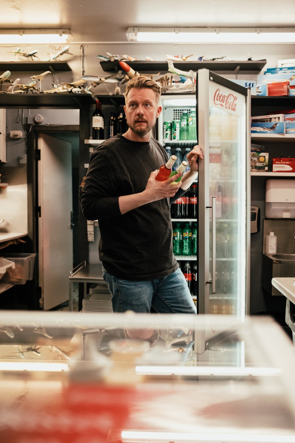 Flyvergrillen - Sodas in the fridge